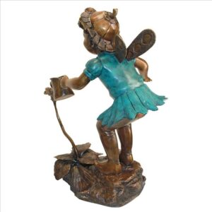 Design Toscano PN6641 19 1/2 Inch Francine Fairy Gardener Statue - Bronze