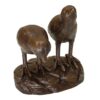 Design Toscano PN6677 5 1/2 Inch Twin Baby Quail Chicks Statue - Bronze