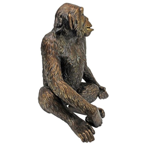 Design Toscano PN6773 19 Inch Chatty Chimpanzee Statue - Bronze