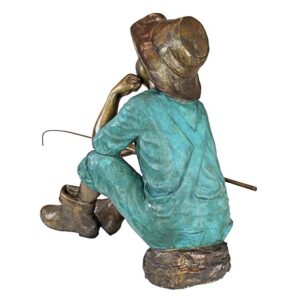 Design Toscano PN6961 29 Inch Fish Wish Fisherboy Statue - Bronze