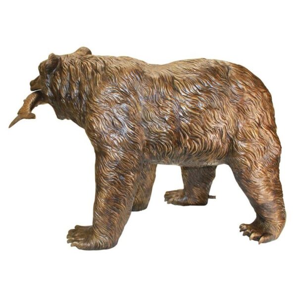 Design Toscano PN7217 41 Inch Fisherman Bear Piped Statue - Bronze