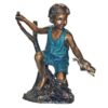 Design Toscano PN7292 33 1/2 Inch Catch and Release Boy with Frog - Bronze