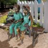 Design Toscano PN7303 42 1/2 Inch Read to Me Boy and Girl Statue - Bronze