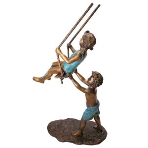 Design Toscano PN7538 36 1/2 Inch Swinging Children Statue - Bronze