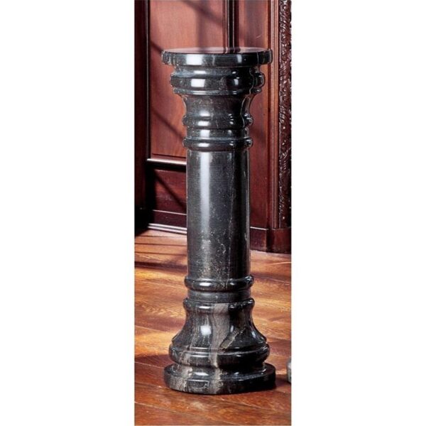 Design Toscano PO8031B 10 Inch Marble Column - Charcoal