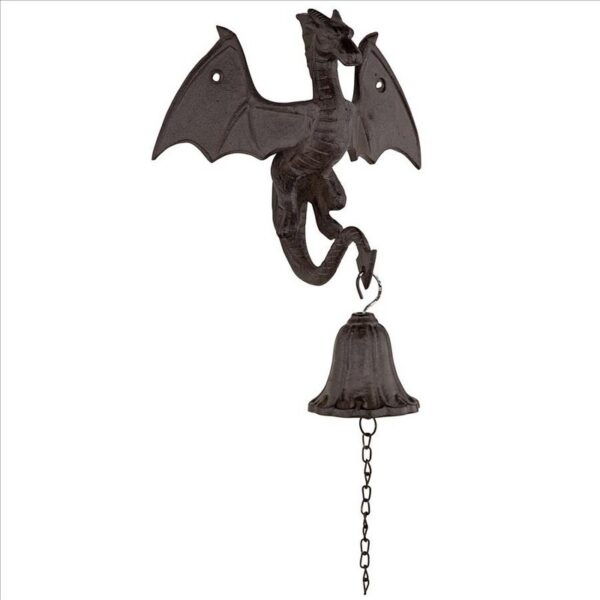 Design Toscano QH19290 8 1/2 Inch Castle Dragon Gothic Iron Bell