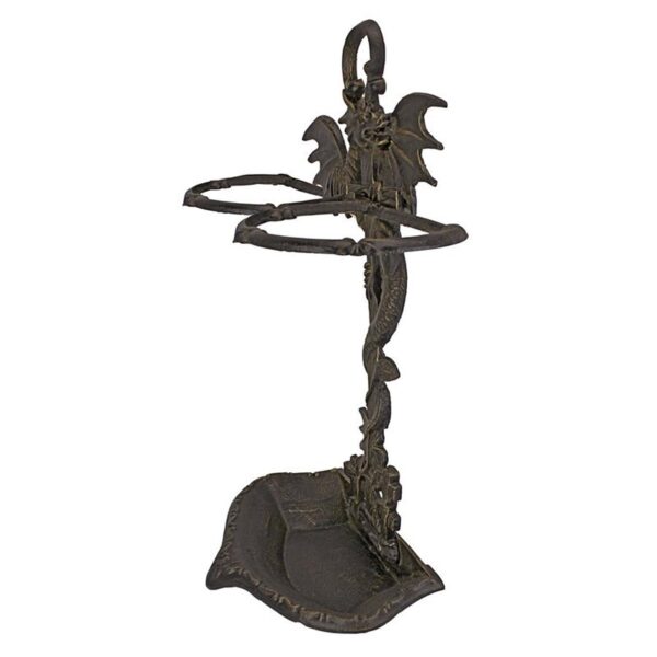 Design Toscano QH9267 17 1/2 Inch Wyvern Dragon Iron Walking Stick Holder