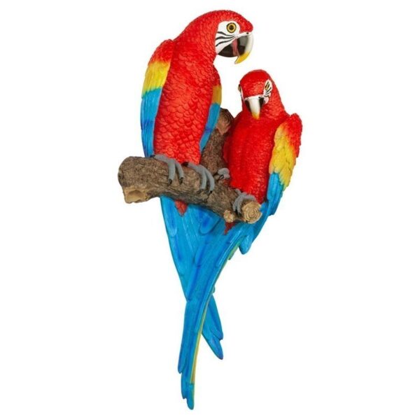 Design Toscano QL11295 9 1/2 Inch Tropical Scarlet Macaws