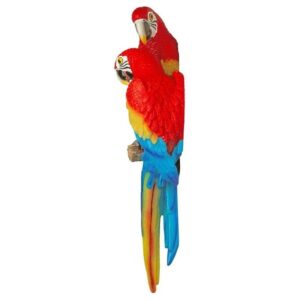 Design Toscano QL11295 9 1/2 Inch Tropical Scarlet Macaws