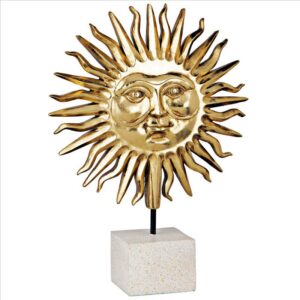 Design Toscano QL1181 11 1/2 Inch Golden Life Force Sun Statue