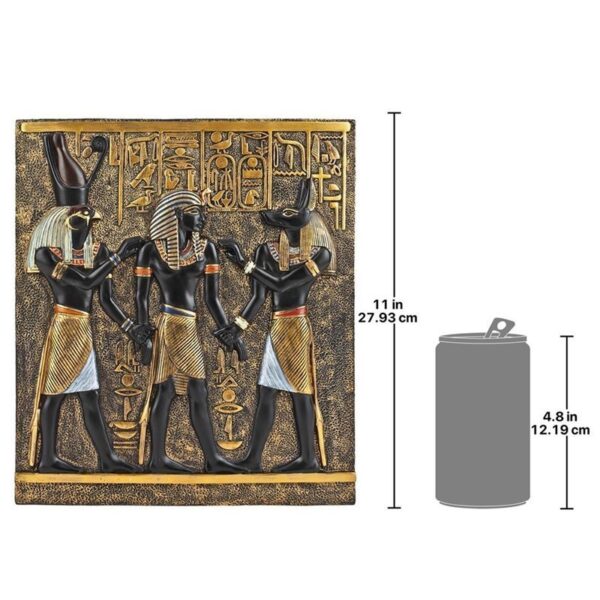 Design Toscano QL136311 10 Inch Rameses I Between Horus and Anubis Plaque