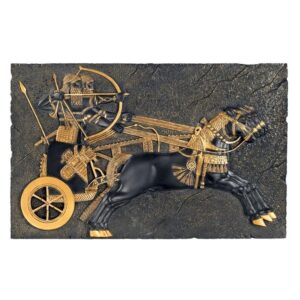 Design Toscano QL13833 13 Inch Assyrian War Chariot Plaque