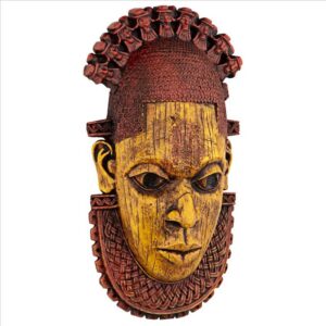 Design Toscano QL14503 6 1/2 Inch Queen Mother Iyoba African Wall Mask Sculpture