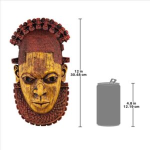 Design Toscano QL14503 6 1/2 Inch Queen Mother Iyoba African Wall Mask Sculpture