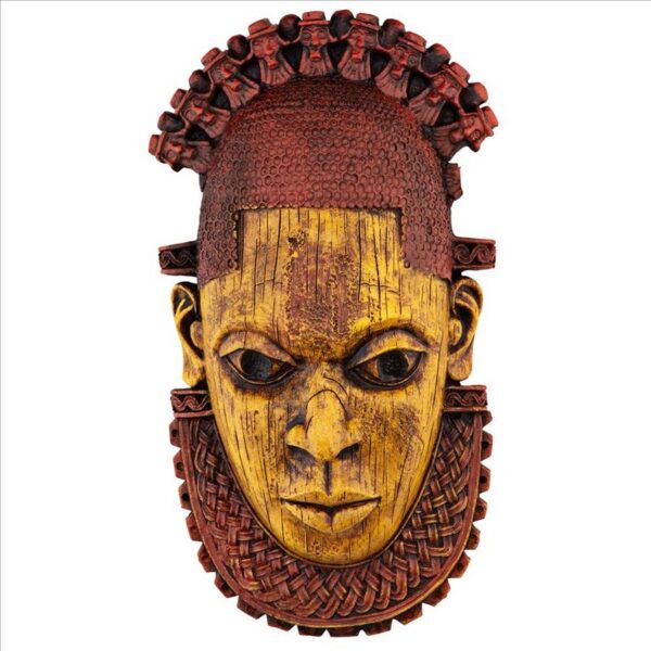 Design Toscano QL14503 6 1/2 Inch Queen Mother Iyoba African Wall Mask Sculpture