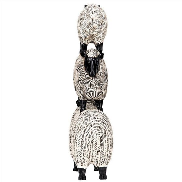 Design Toscano QL1502 9 Inch Stacked Sheep Spirit Animal Statue