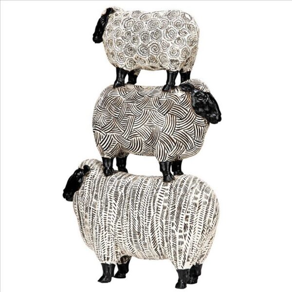 Design Toscano QL1502 9 Inch Stacked Sheep Spirit Animal Statue