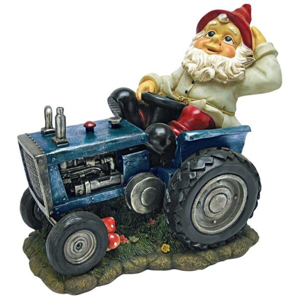 Design Toscano QL153684 14 Inch Plowing Pete on His Tractor