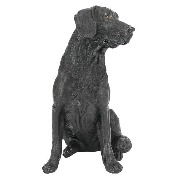 Design Toscano QL156176 9 Inch Labrador Retriever Dog Statue - Black