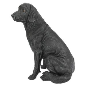 Design Toscano QL156176 9 Inch Labrador Retriever Dog Statue - Black