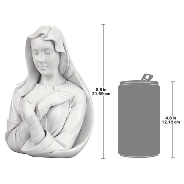 Design Toscano QL164169 5 1/2 Inch Virgin Mary Bust Statue