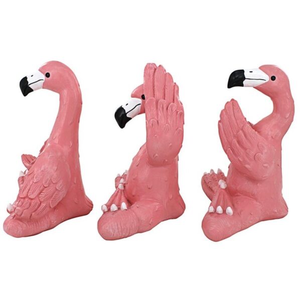 Design Toscano QL180588 13 1/2 Inch Large Zen of Flamingo Yoga Statues - Pink