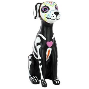 Design Toscano QL180927 3 1/2 Inch Dia de los Muertos El Perro Skeleton Dog