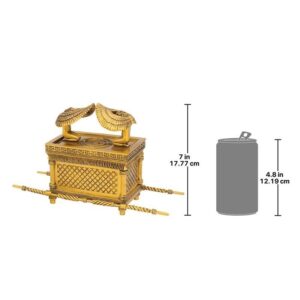 Design Toscano QL18429 11 1/2 Inch Ark of the Covenant Box - Faux Gold