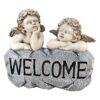 Design Toscano QL30642 10 1/2 Inch Raphaels Cherub Twins Welcome Statue