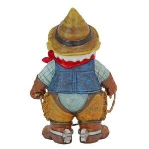 Design Toscano QL307232 6 1/2 Inch Country Cowboy Klaus Gnome Statue