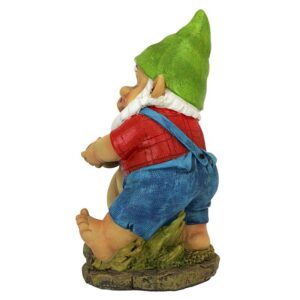 Design Toscano QL30777 6 Inch Happy as a Pig in Slop Garden Gnome