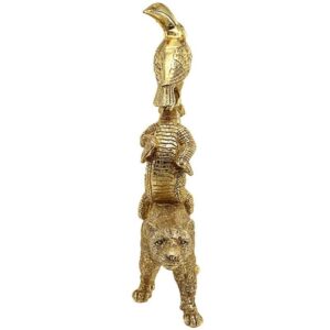 Design Toscano QL51373 12 Inch Exotic Trio Stacked Animal Statue