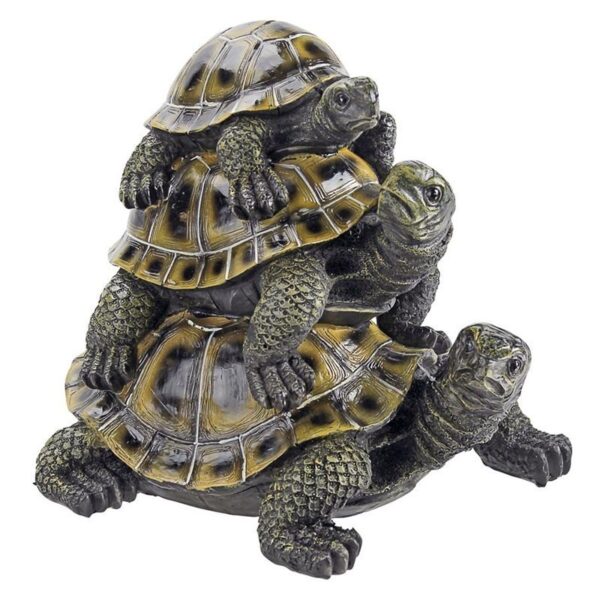 Design Toscano QL56360 7 1/2 Inch Medium Threes a Crowd Turtle Statue