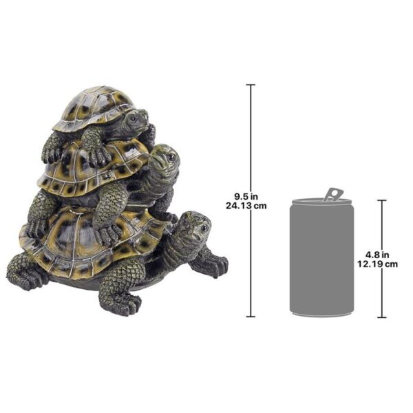 Design Toscano QL56360 7 1/2 Inch Medium Threes a Crowd Turtle Statue