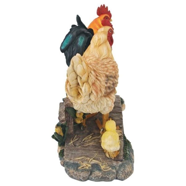 Design Toscano QL56974 14 1/2 Inch Chickens Bridging the Roost Statue