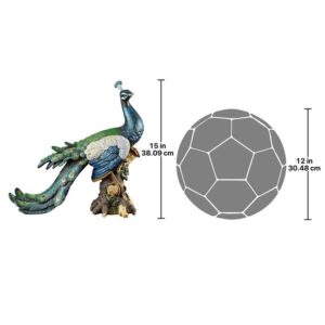 Design Toscano QL5734 15 Inch Palace Peacock Garden Statue