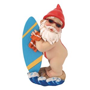 Design Toscano QL59236 6 Inch The Shredder Surfer Dude Gnome Statue