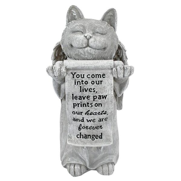 Design Toscano QL59385 5 Inch Paw Prints on Our Hearts Cat Statue