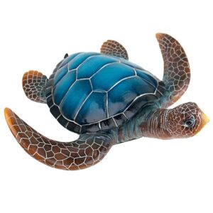 Design Toscano QL59584 14 Inch Large Blue Sea Turtle Statue