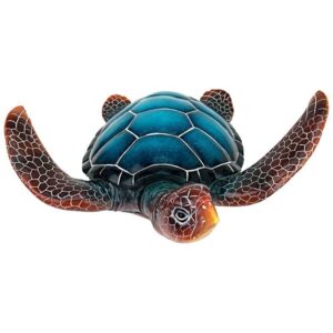 Design Toscano QL59585 12 Inch Medium Blue Sea Turtle Statue