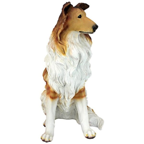 Design Toscano QL6925 10 1/2 Inch Long Haired Collie Dog Statue