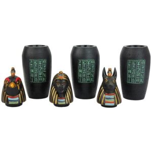 Design Toscano QL912318 2 1/2 Inch Canopic Jars of The Pharaohs Tomb, Set of 3