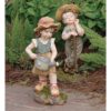 Design Toscano QL92734 9 Inch Set of Farmer Frank and Fanny Statues