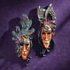 Design Toscano QL9284 6 1/2 Inch Masks with Butterfly and Peacock, Set of 2