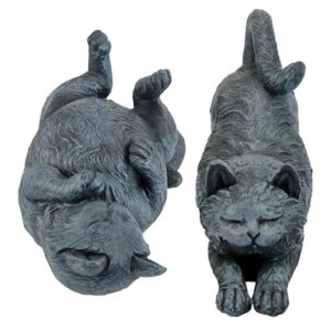 Design Toscano QL957118 Playful Cats Statues, Set of 2