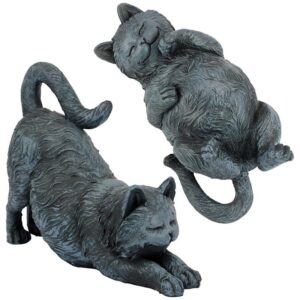 Design Toscano QL957118 Playful Cats Statues, Set of 2