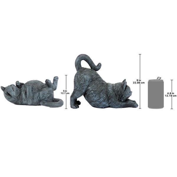 Design Toscano QL957118 Playful Cats Statues, Set of 2