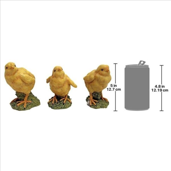 Design Toscano QM12335 3 1/2 Inch Hatching Chicks Baby Chicken Statues