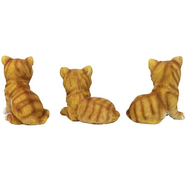 Design Toscano QM1241550 5 Inch Tabby Kitten Statues, Set of 3