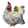 Design Toscano QM12506 9 Inch Barnyard Mother Hen and Chick Statue